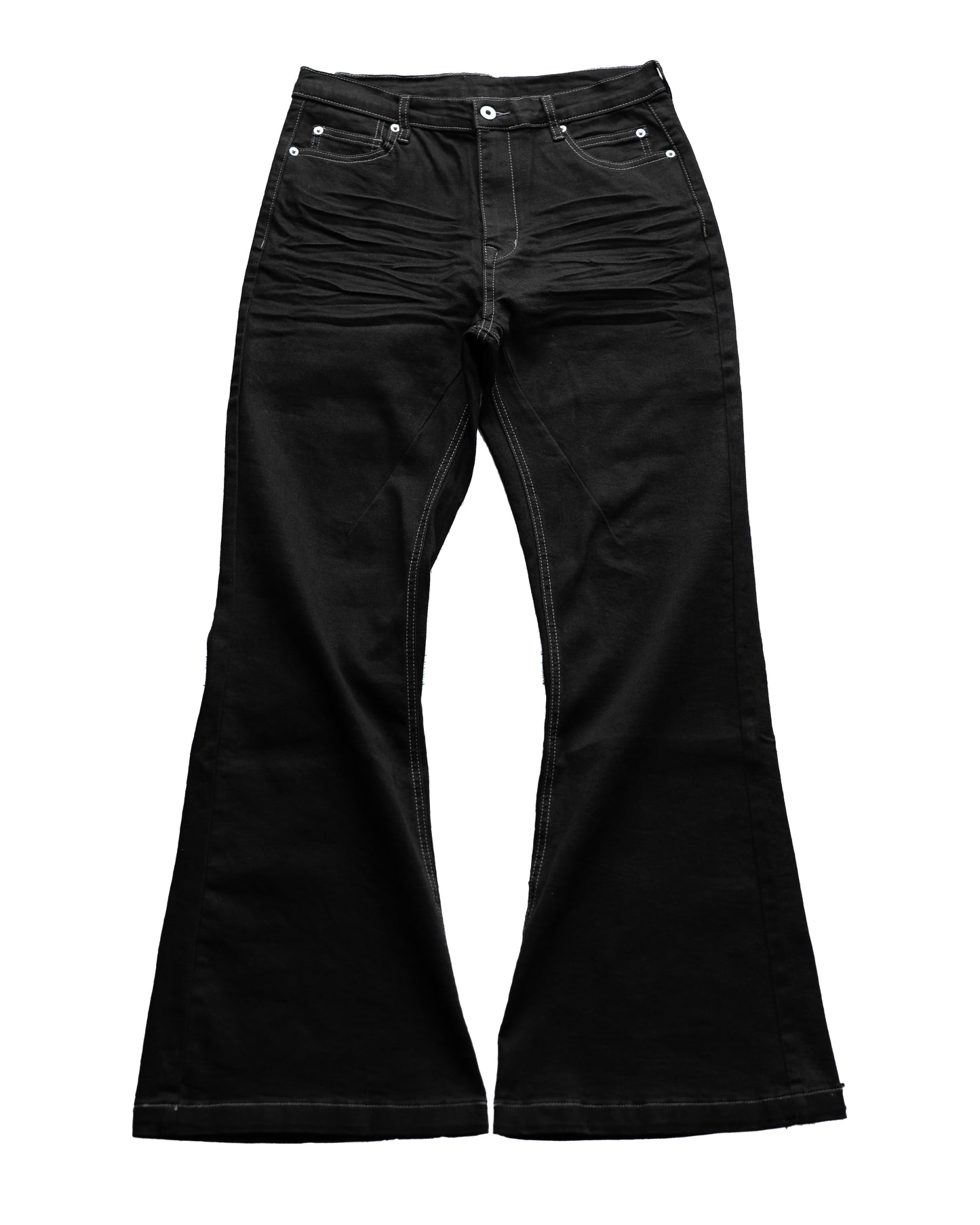 【予約商品】FLARED BLACK STRETCH PANTS