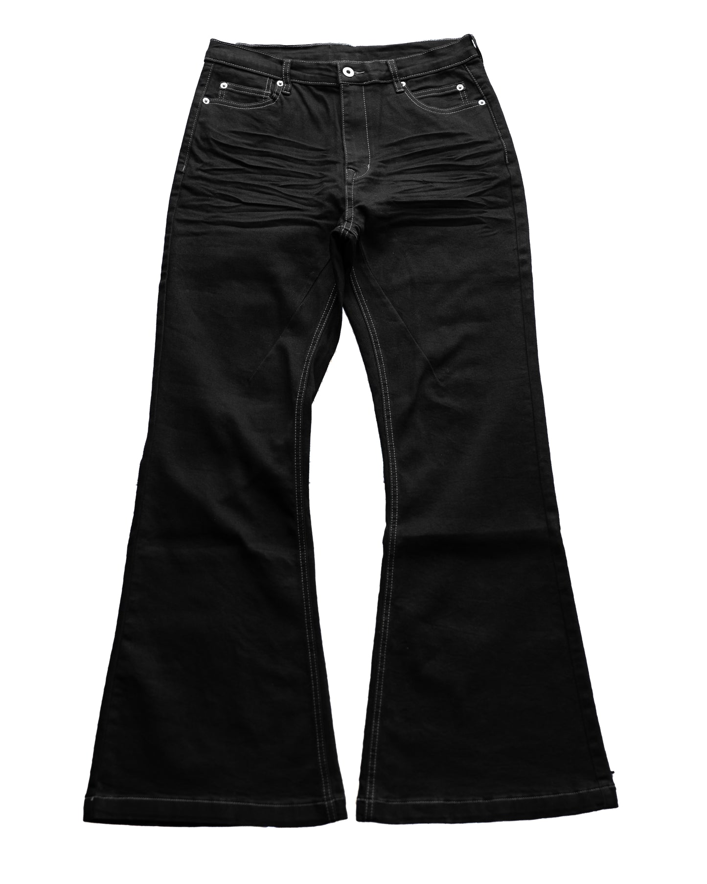 【予約商品】FLARED BLACK STRETCH PANTS
