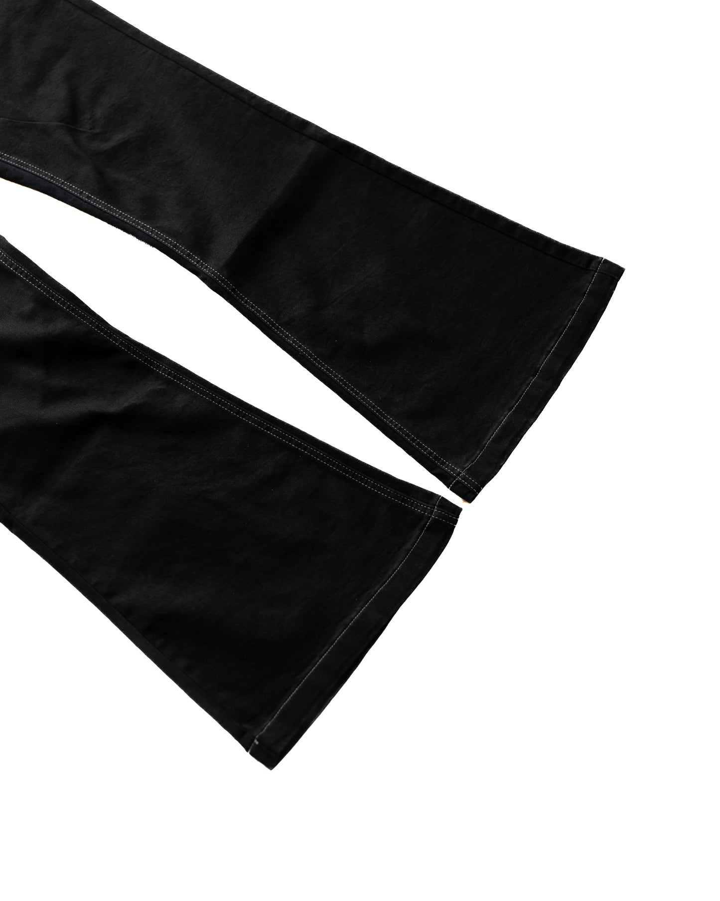 FLARED BLACK STRETCH PANTS