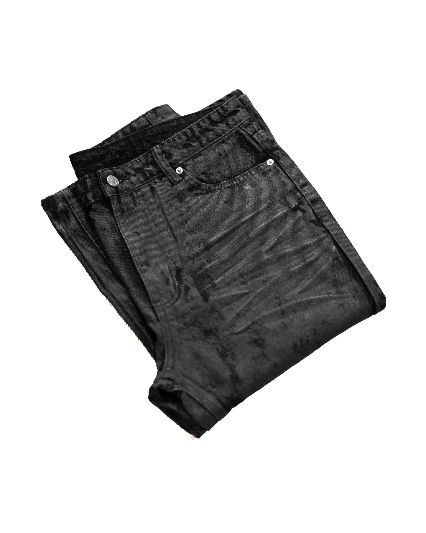 GLOSS BLACK FLARE PANTS