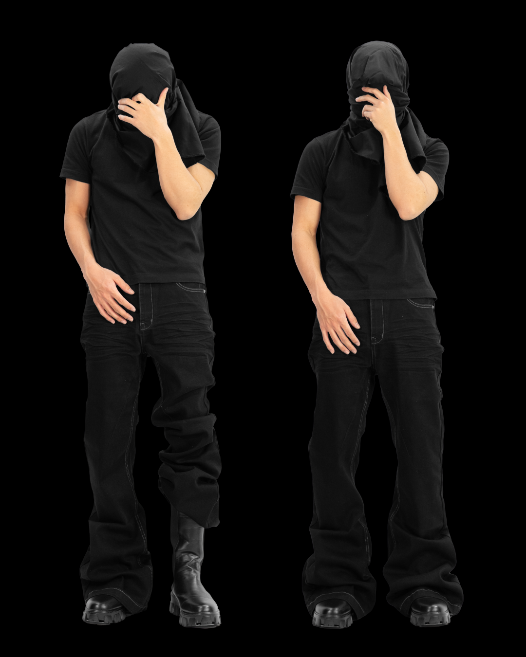 【予約商品】FLARED BLACK STRETCH PANTS