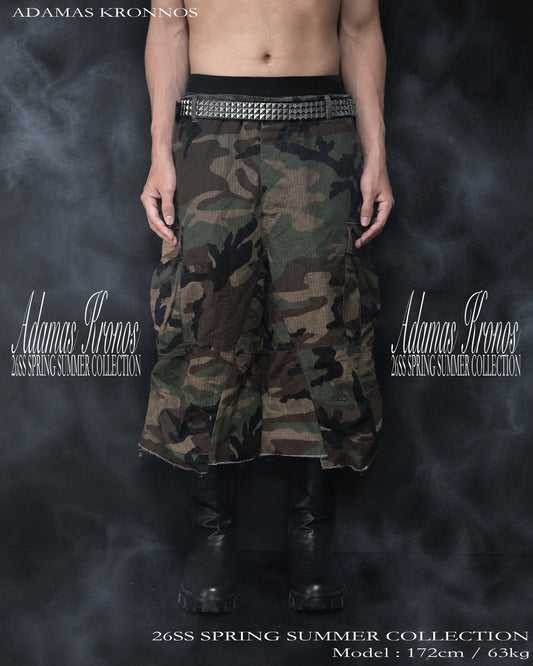 CAMO WIDE CARGO SHORTS