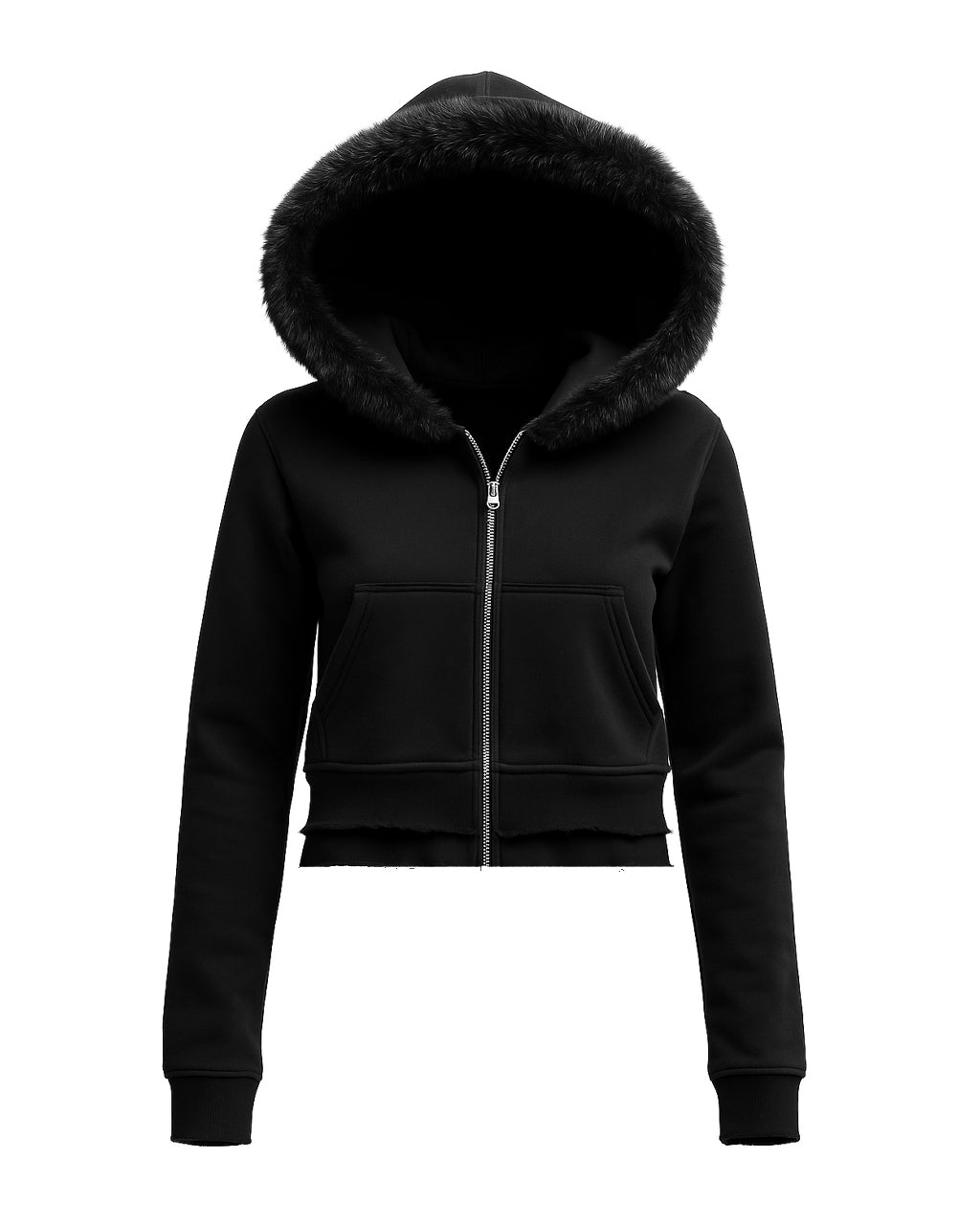 adamas kronos ファージップパーカー no mass prod CROPPED FUR BLACK HOODIE” – ADAMAS KRONOS