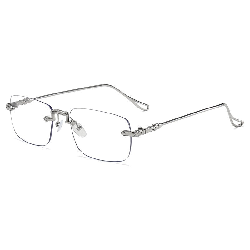 SILVER RIMLESS GLASSES
