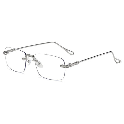 SILVER RIMLESS GLASSES