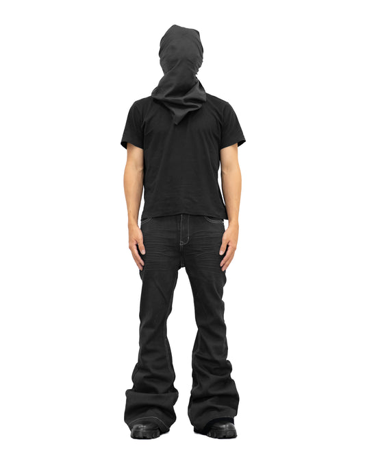 【予約商品】FLARED BLACK STRETCH PANTS