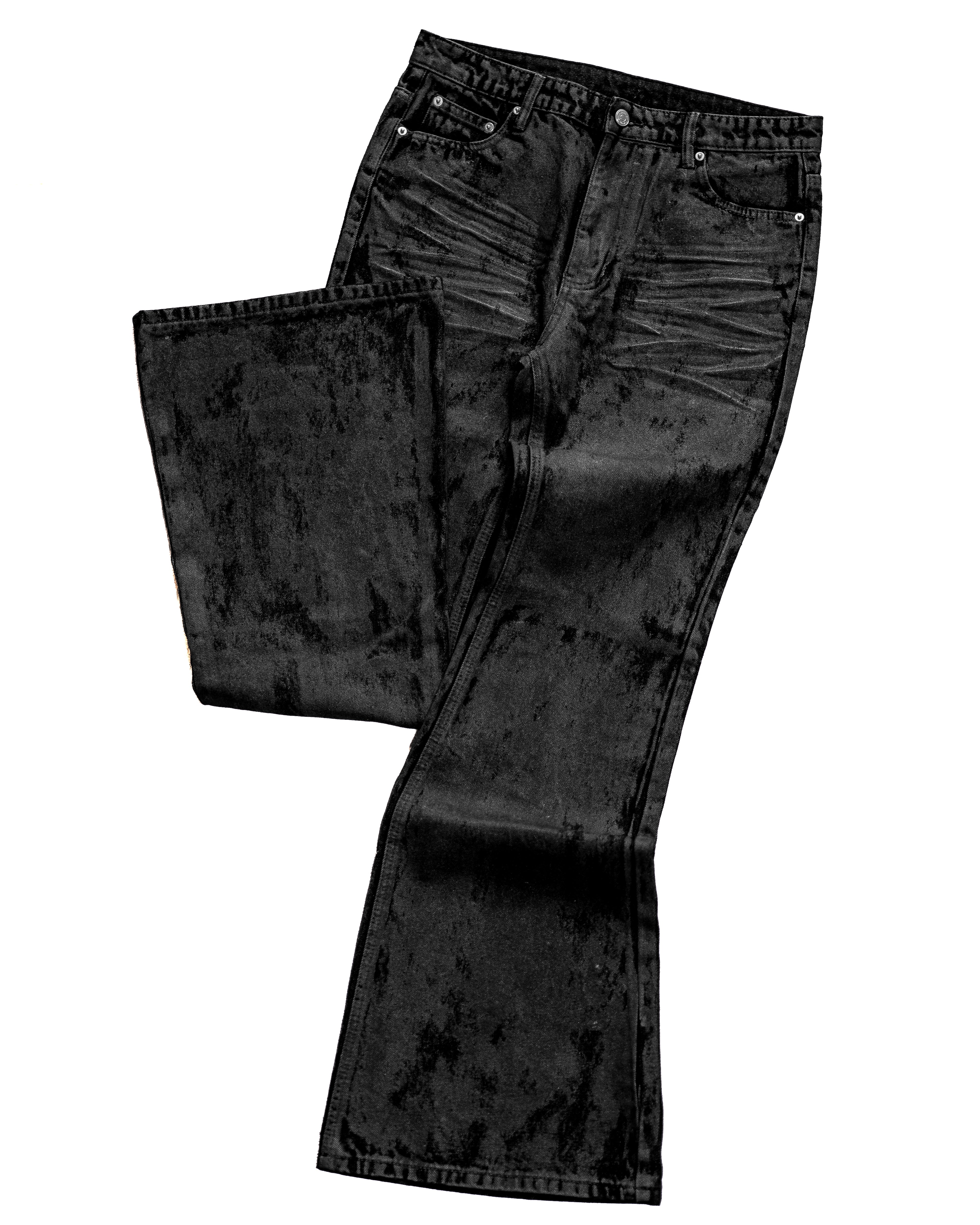 GLOSS BLACK FLARE PANTS – ADAMAS KRONOS