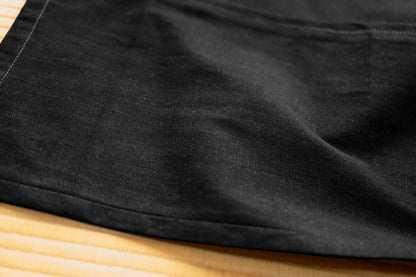 “VOLUME SHAPED WIDE BLACK DENIM”