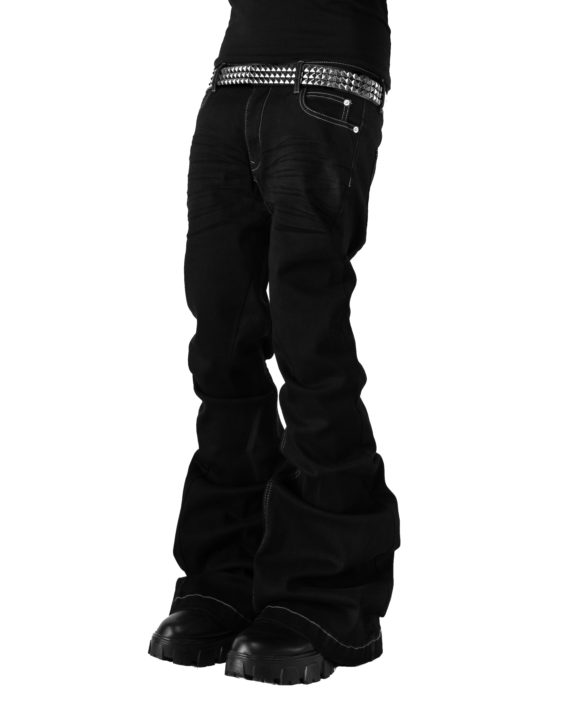 FLARED BLACK STRETCH PANTS – ADAMAS KRONOS
