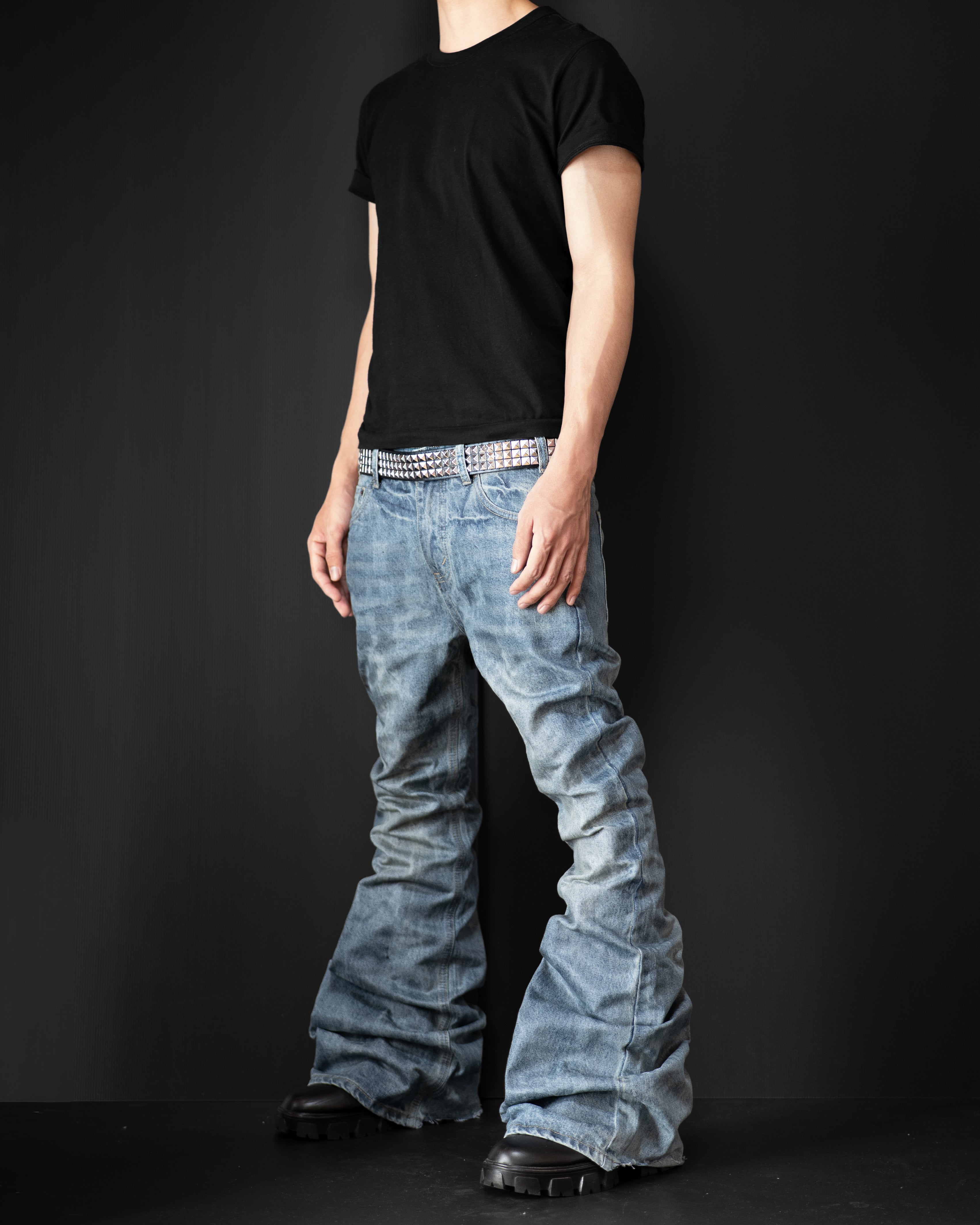 パンツ adamas kronos BLUE FLARE DENIM FLARE BLUE DENIM – ADAMAS KRONOS
