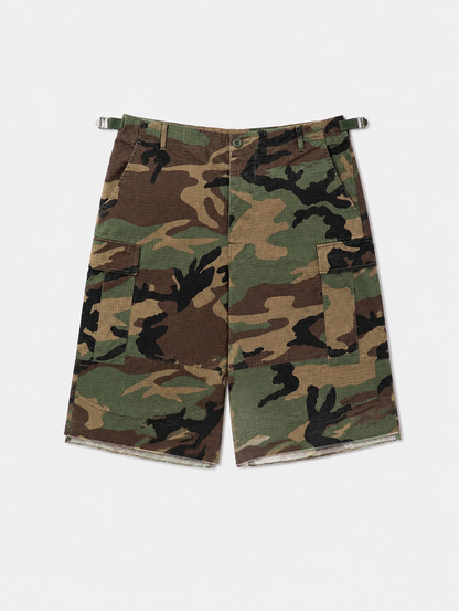 CAMO WIDE CARGO SHORTS
