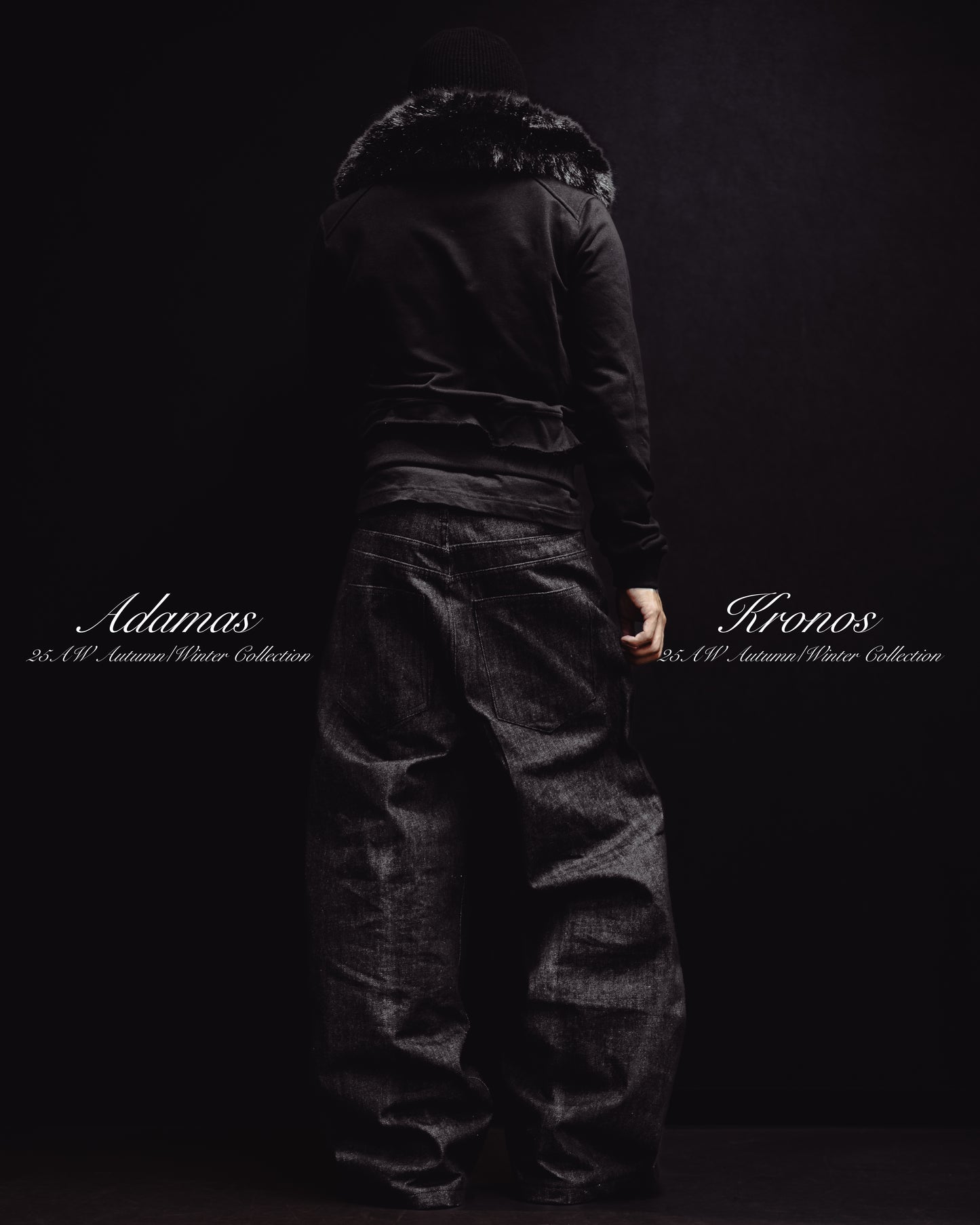 “CROPPED FUR BLACK HOODIE”