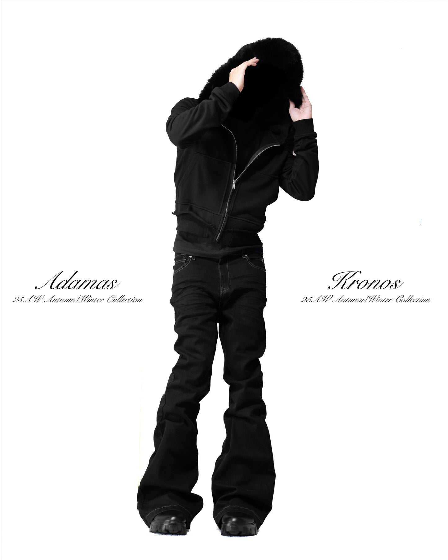 FLARED BLACK STRETCH PANTS